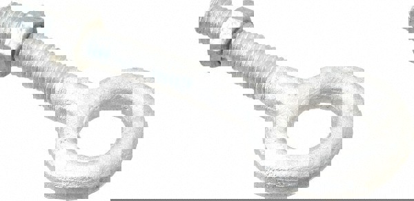 Fixed Lifting Eye Bolt: Without Shoulder, 1,200 lb Capacity, 3/8-16 Thread, Grade 1030 Steel